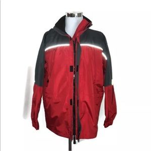 Vintage Windbreaker Jacket Outdoor Ski Coat Reflective Insulated Men's Medium